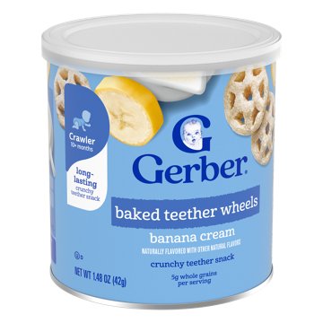 Gerber Snacks for Baby Teether Wheels - Banana Cream