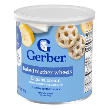 Gerber Snacks for Baby Teether Wheels - Banana Cream