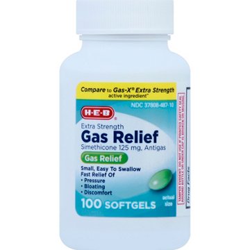 H-E-B Extra Strength Gas Relief 125 mg Softgels, 100 ct