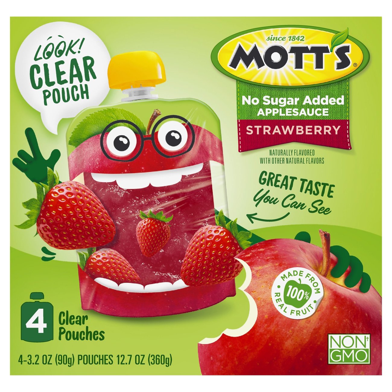 Mott S Snack Go Strawberry Applesauce No Sugar Added Shop Fruit At H E B