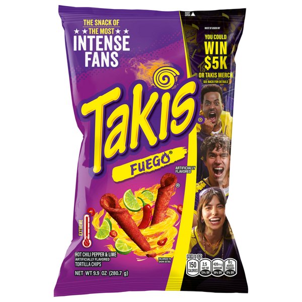Takis Fuego Rolled Tortilla Chips, 9.9 oz
