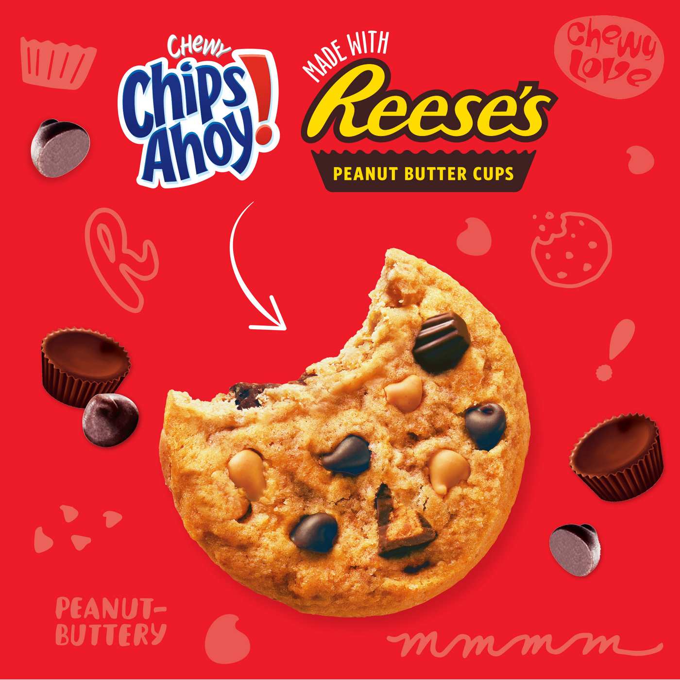 Chips Ahoy! Chewy Chocolate Chip Cookies with Reese's Peanut Butter Cups; image 5 of 8