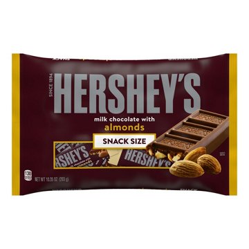 Hershey's Milk Chocolate With Almonds Snack Size Candy Bag