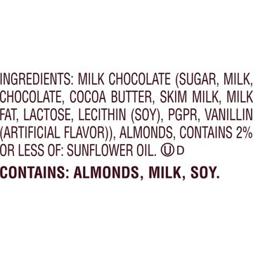 Hershey's Milk Chocolate With Almonds Snack Size Candy Bag