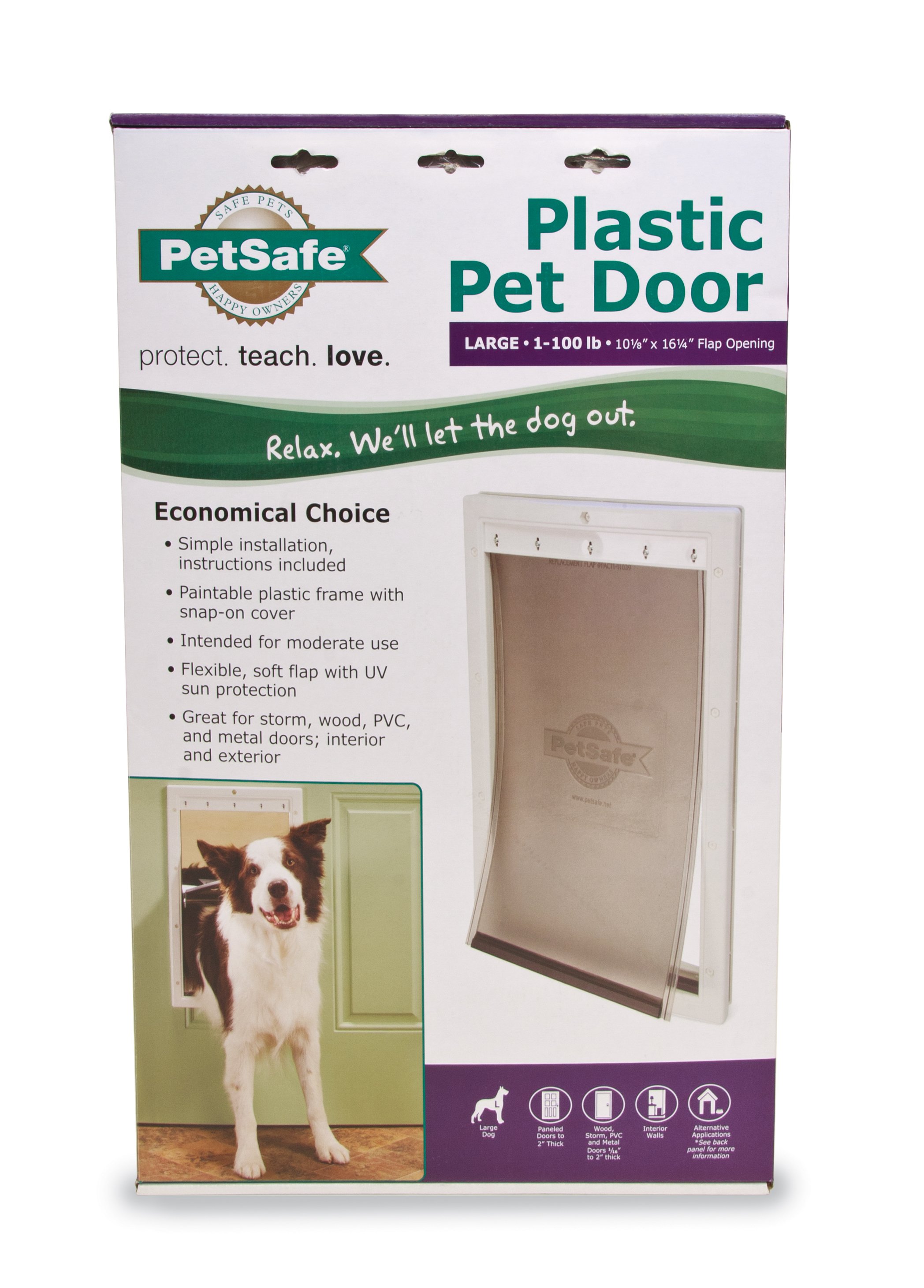 Pet Safe Large White Premium Plastic Pet Door Shop Dogs at HEB