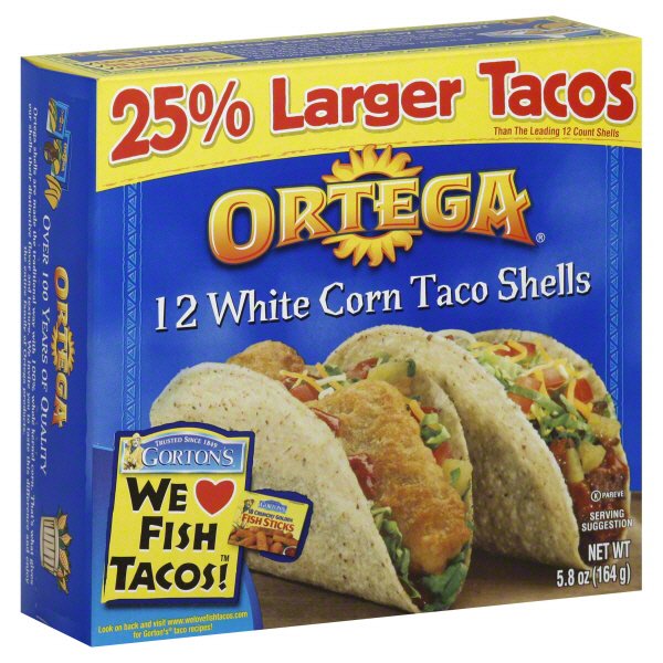 Ortega White Corn Taco Shells Shop Tortillas at HEB