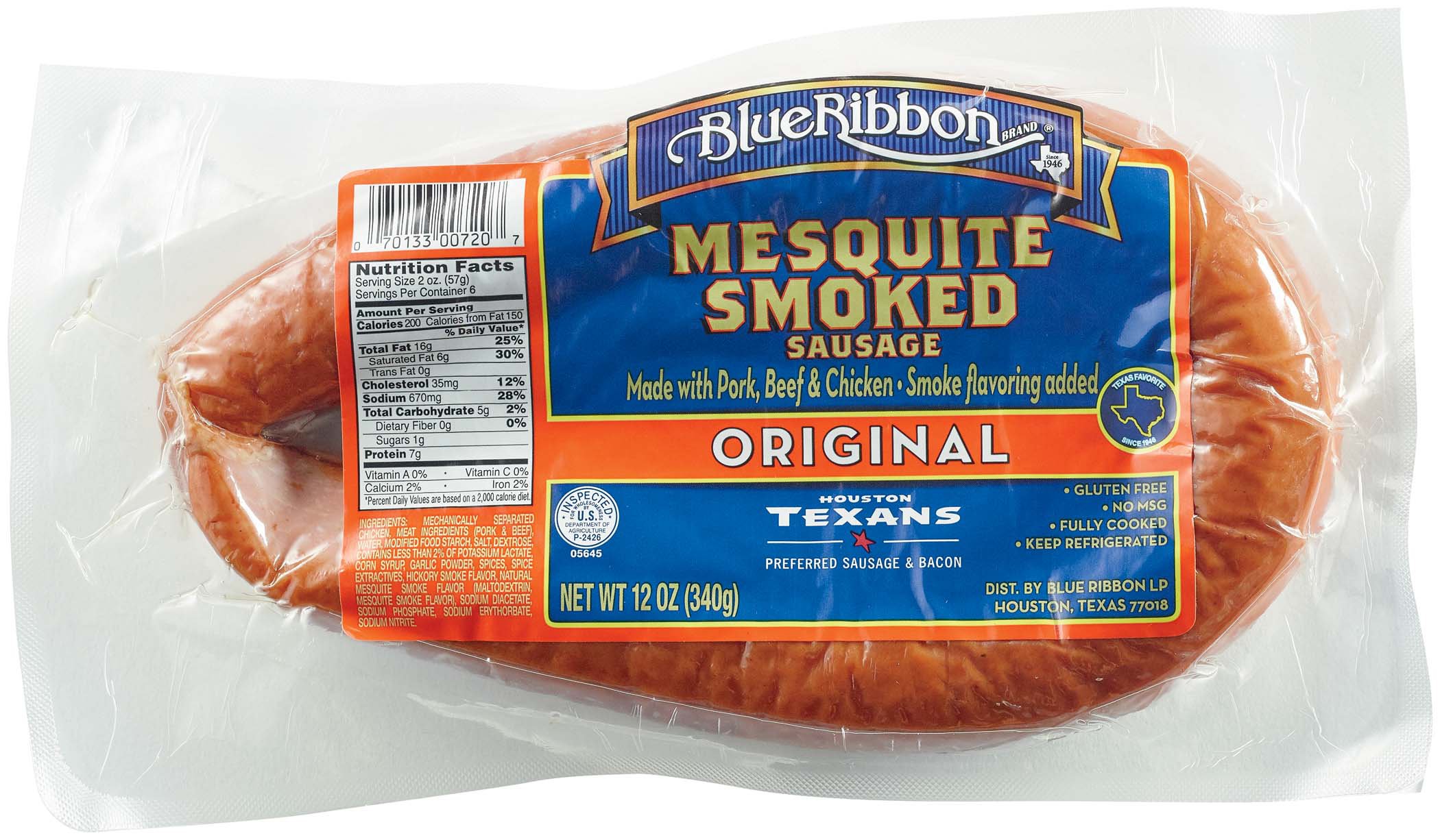 Blue Ribbon Mesquite Smoked Original Sausage - Shop Sausage at H-E-B