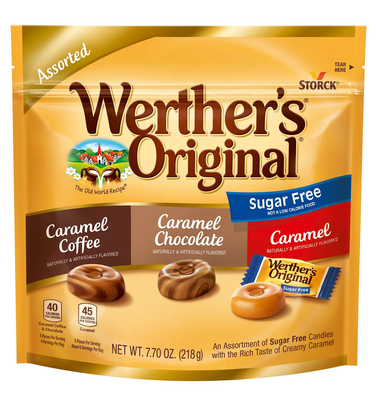 Werther's Original Sugar Free Assorted Caramel Hard Candies; image 1 of 3