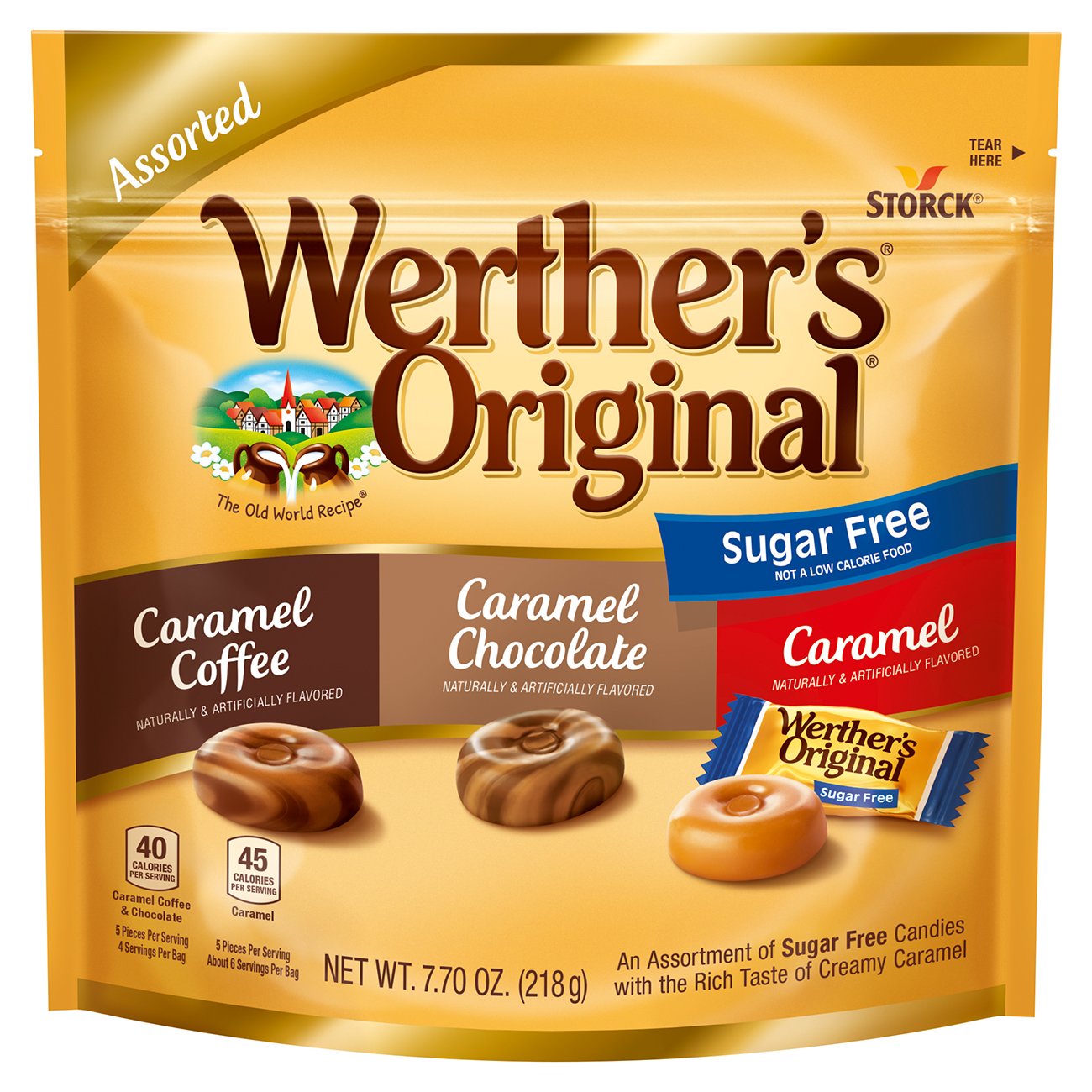Werther s Original Hard Sugar Free Assorted Flavors Caramel Candy
