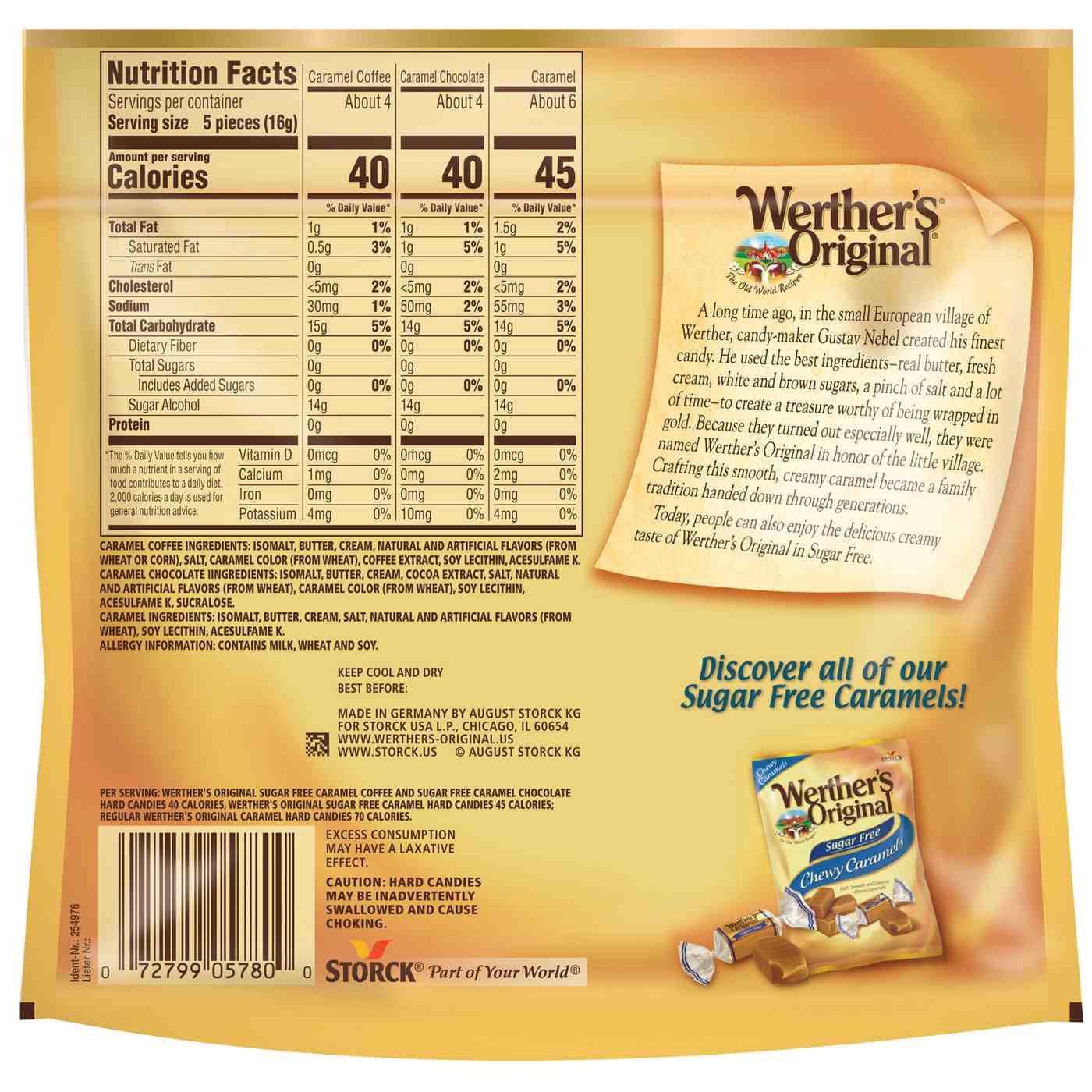 Werther's Original Hard Sugar Free Assorted Caramel Candy; image 3 of 6