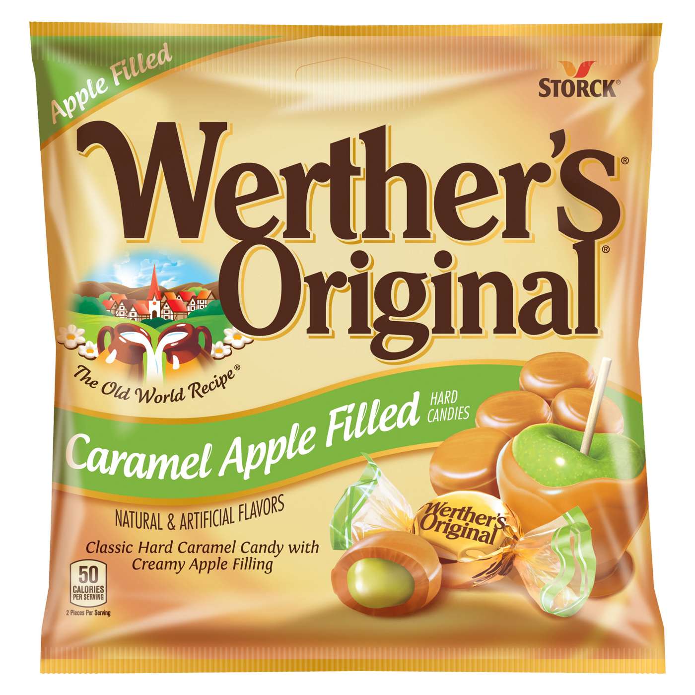 Werther's Original Hard Apple Filled Caramel Candy; image 1 of 6
