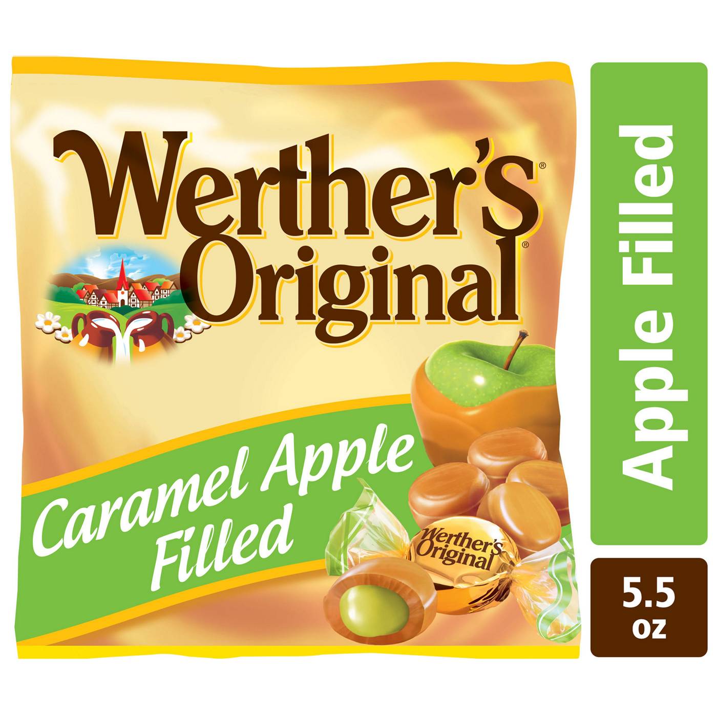 Werther's Original Hard Apple Filled Caramel Candy; image 2 of 6