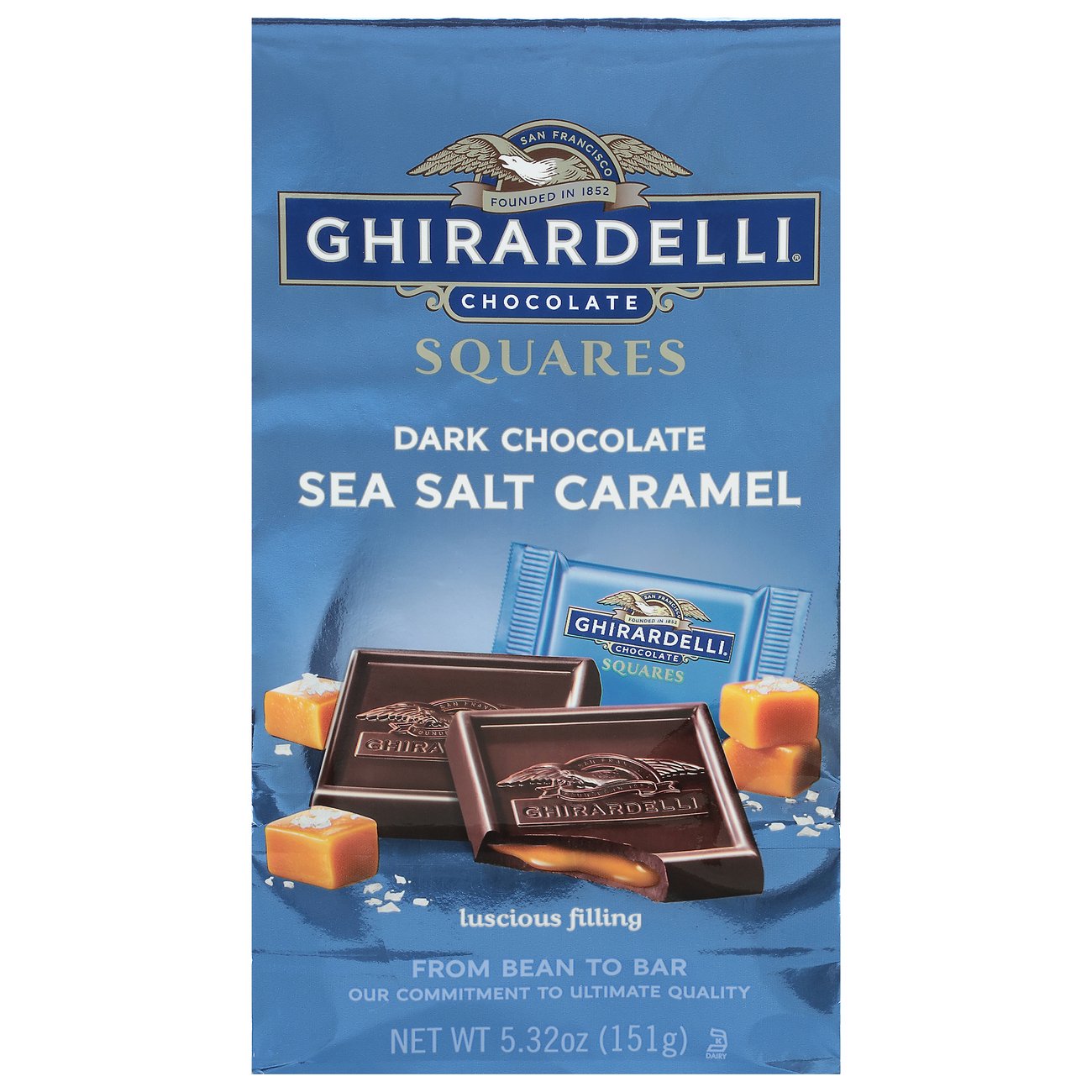 Ghirardelli Chocolate Dark Chocolate Sea Salt Caramel Squares - Shop ...