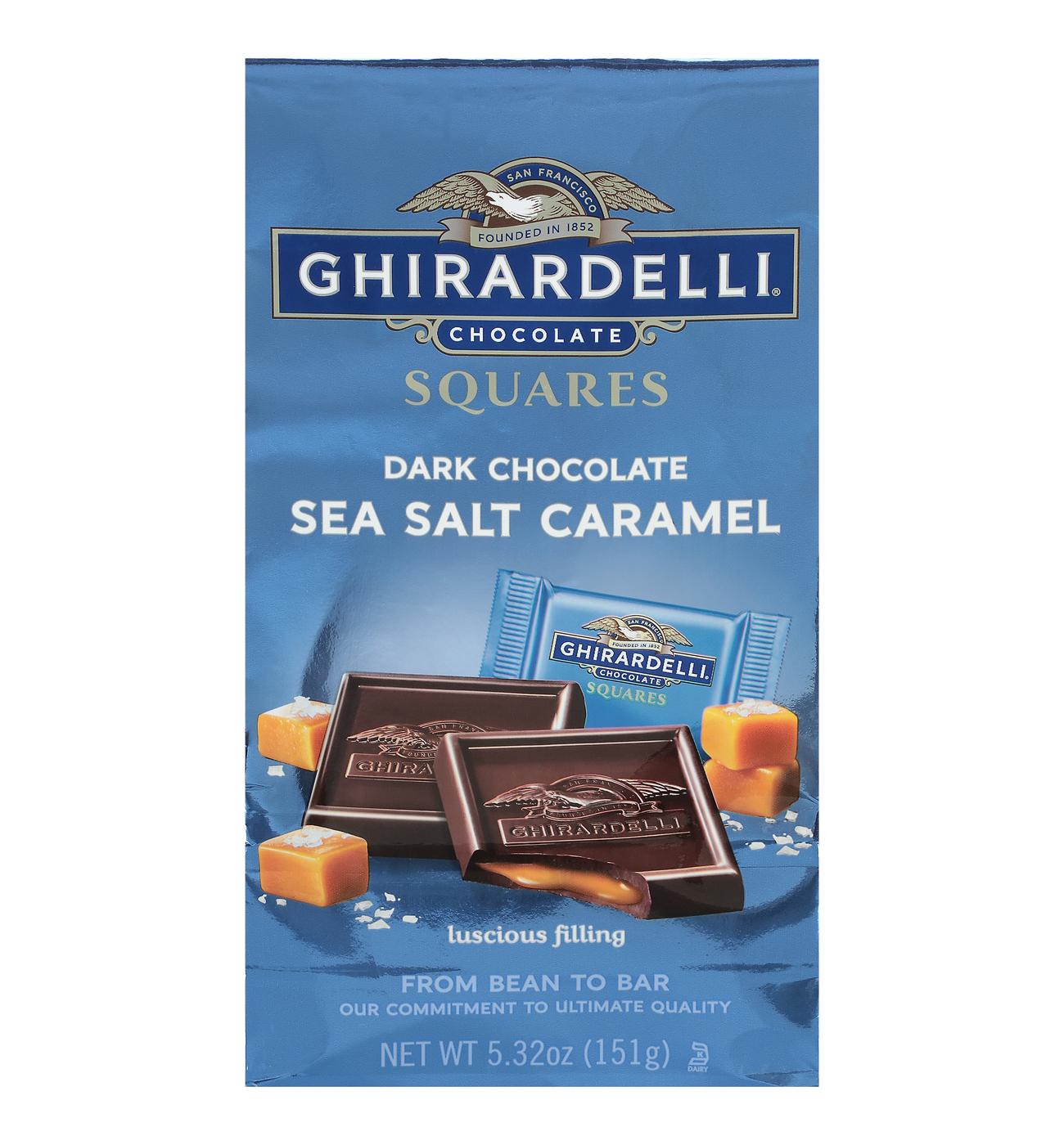 Ghirardelli Dark Chocolate Sea Salt Caramel Squares; image 1 of 6