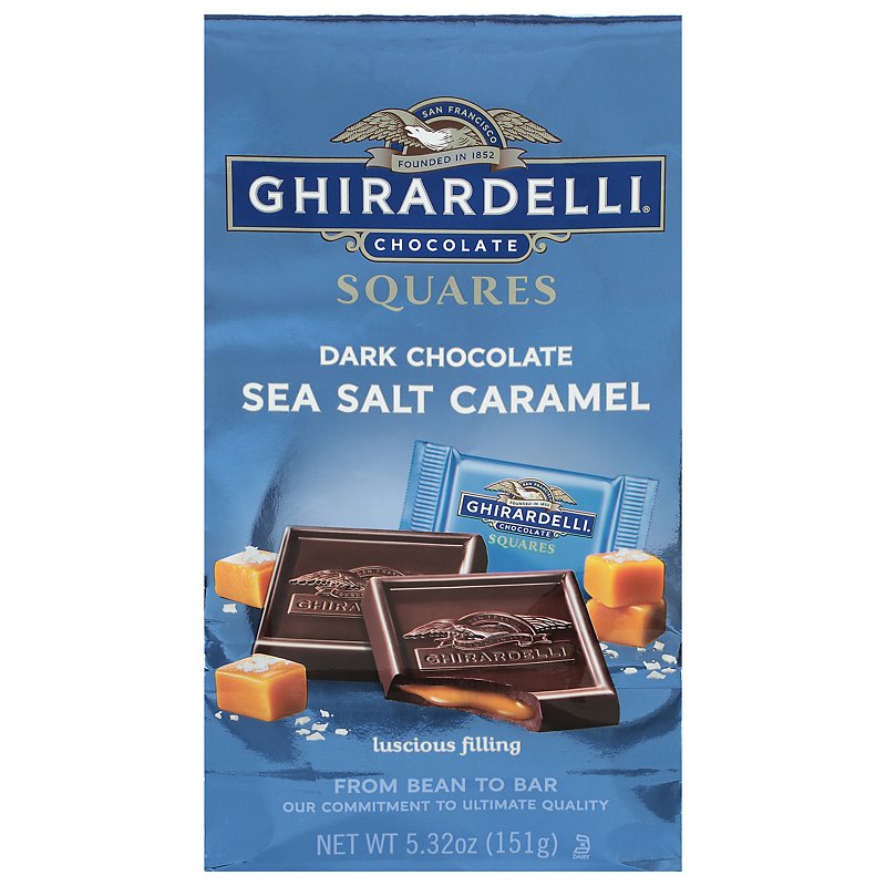 Ghirardelli Chocolate Dark Chocolate Sea Salt Caramel Squares Shop Snacks And Candy At H E B