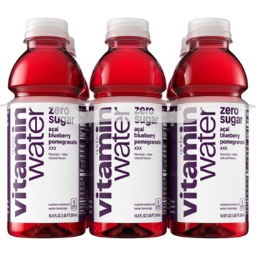 Glaceau Vitaminwater Zero Sugar XXX Acai-Blueberry-Pomegranate Water Beverage 6 pk Bottles