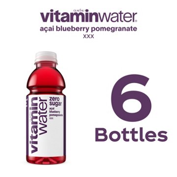 Glaceau Vitaminwater Zero Sugar XXX Acai-Blueberry-Pomegranate Water Beverage 6 pk Bottles