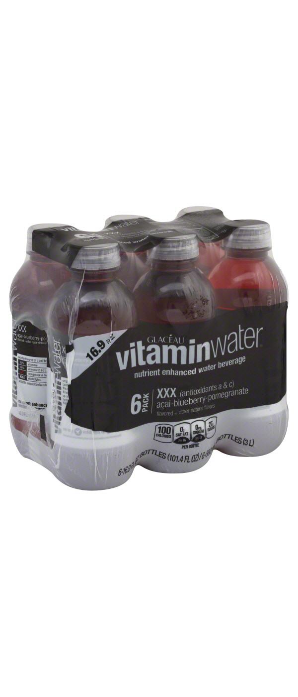 Glaceau Vitaminwater Nutrient Enhanced XXX Acai-Blueberry-Pomegranate Water Beverage 6 PK; image 2 of 2