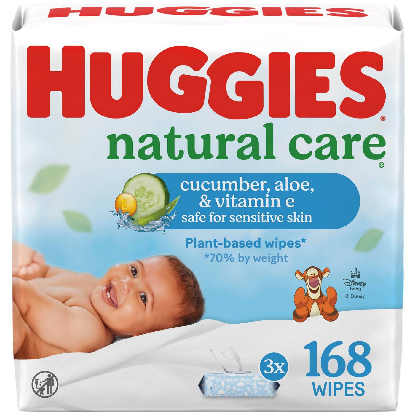 Huggies Baby Wipes - Cucumber, Aloe and Vitamin E Scented, 3 pk; image 1 of 7