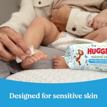 Huggies Baby Wipes - Cucumber, Aloe and Vitamin E Scented, 3 pk, 168 ct