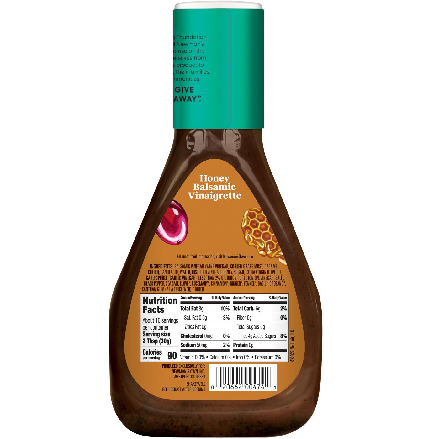 Newman's Own Honey Balsamic Vinaigrette; image 2 of 2