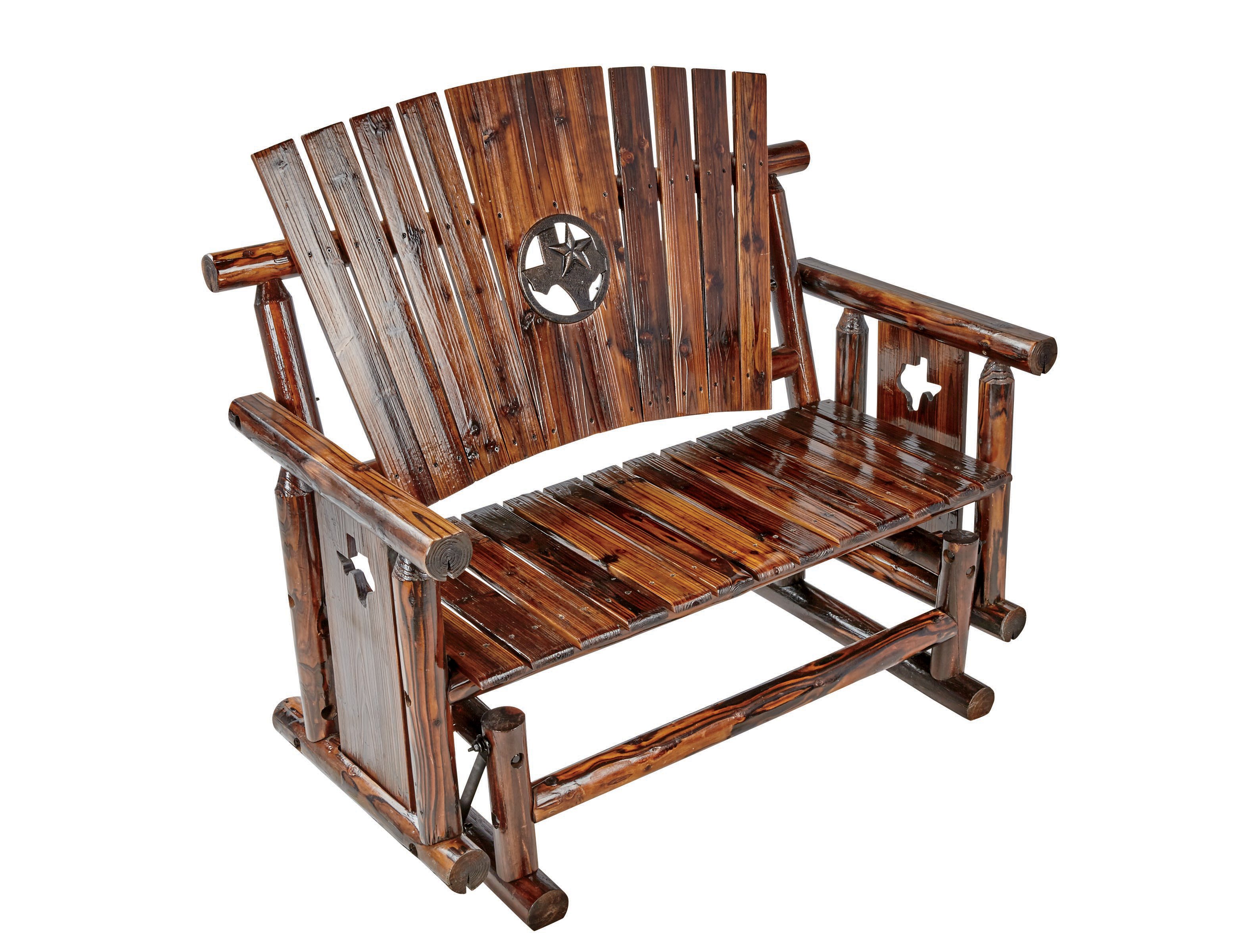 outdoor wooden glider chair