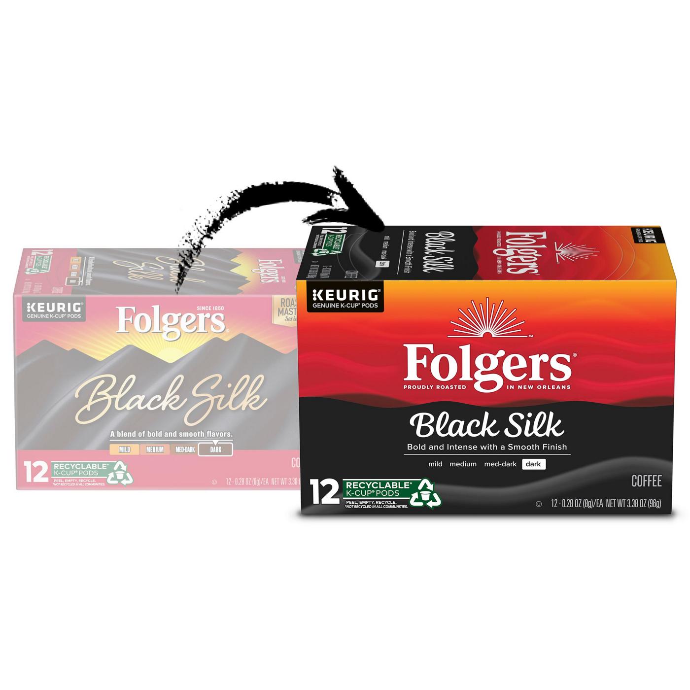 Folgers Black Silk Dark Roast Single Serve Coffee K Cups; image 6 of 7