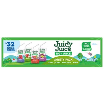 Juicy Juice 100% Juice Variety Pack 32 pk Boxes, 4.23 oz