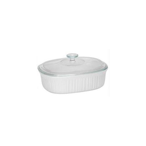 CorningWare French White 2.5-Quart Oval Casserole w/ Glass Lid