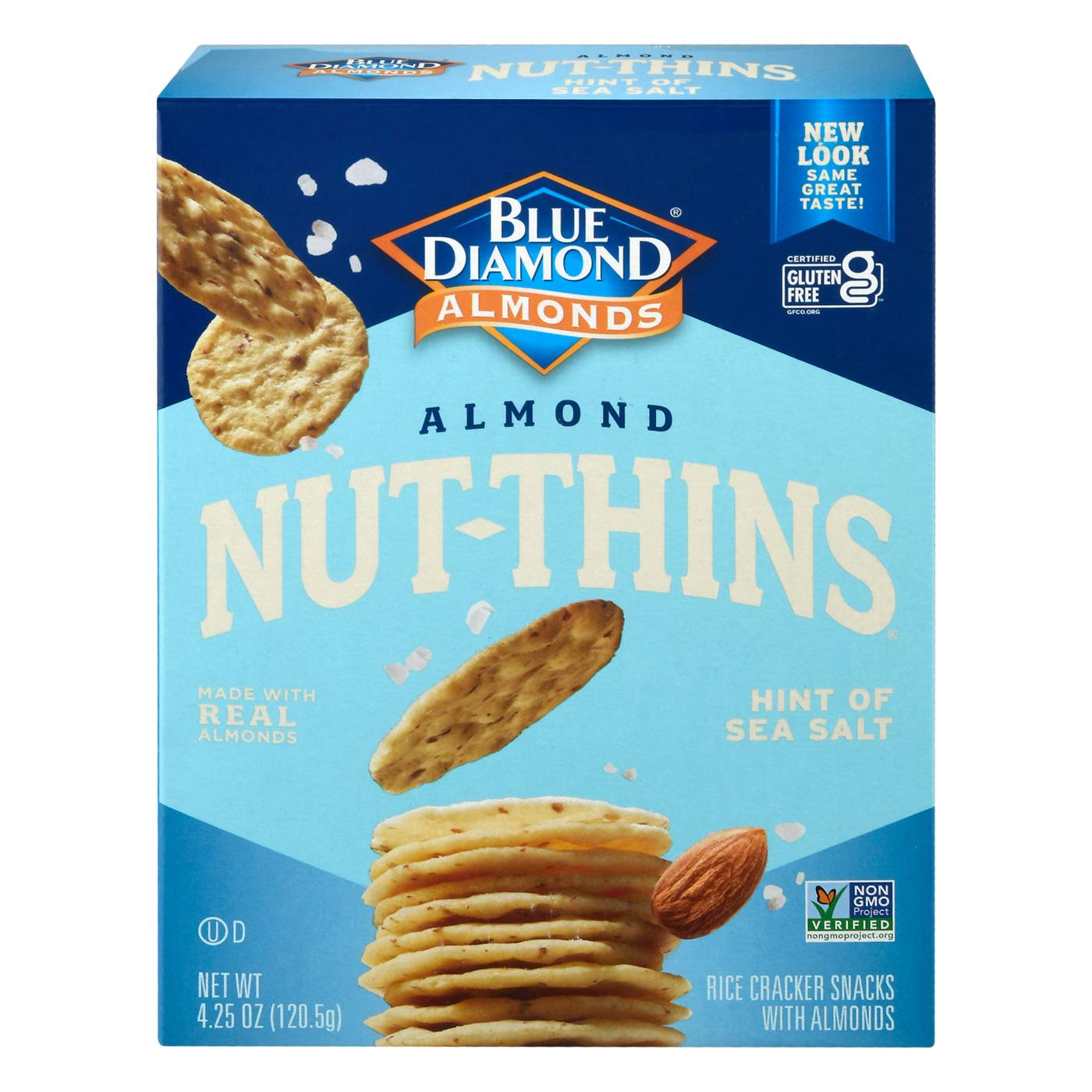 Blue Diamond Almond Nut-Thins Hint of Sea Salt Nut & Rice Cracker Snacks; image 1 of 2