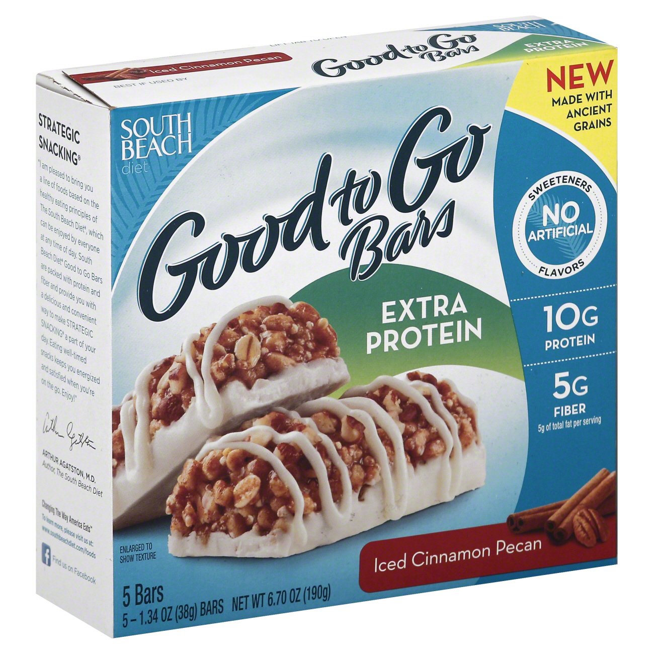 South Beach Diet Cinnamon Raisin Good To Go Bars Shop Granola & Snack Bars at HEB