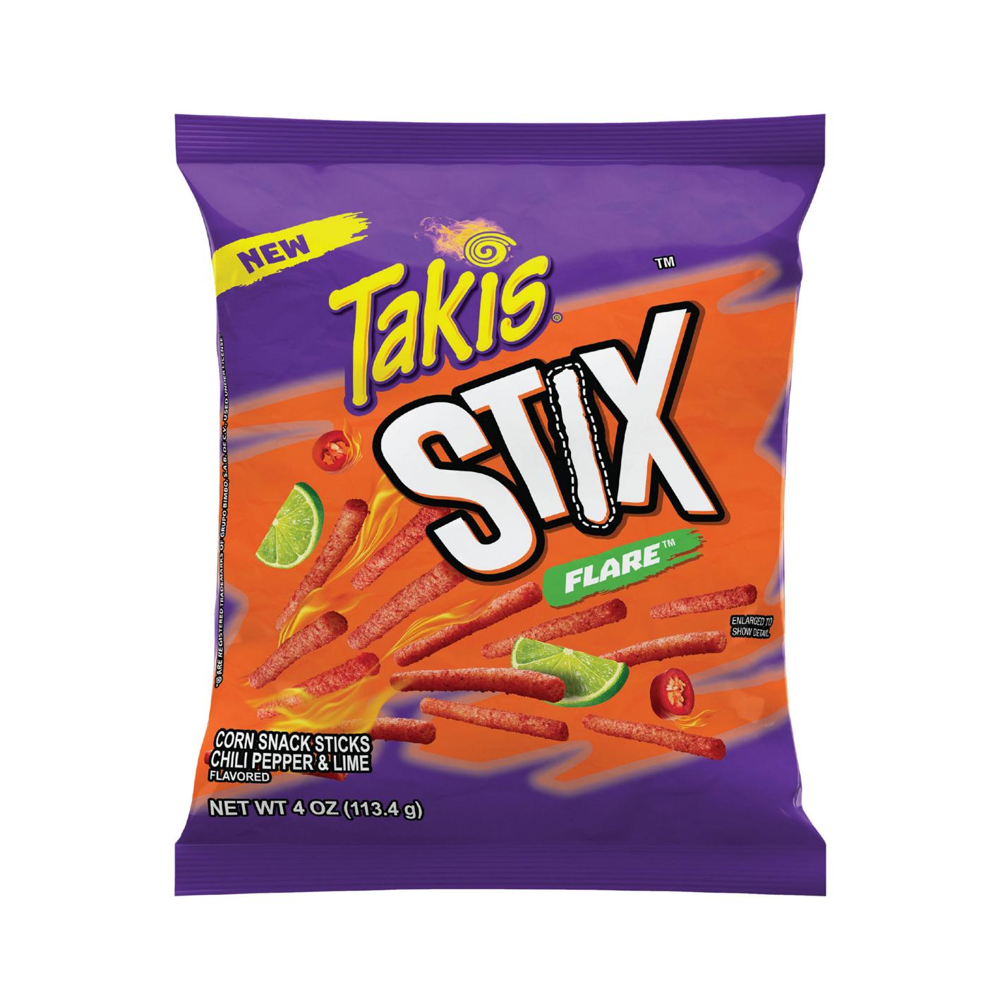 Takis Stix Flare Chili Pepper & Lime Corn Chips; image 1 of 8