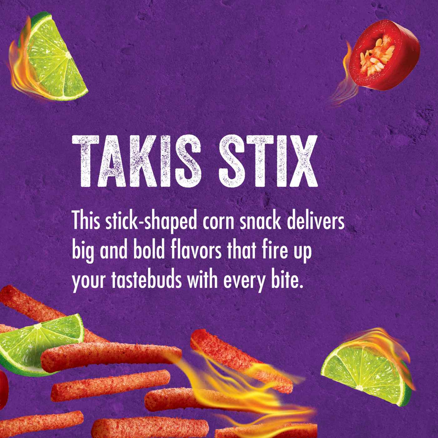 Takis Stix Flare Chili Pepper & Lime Corn Chips; image 6 of 8