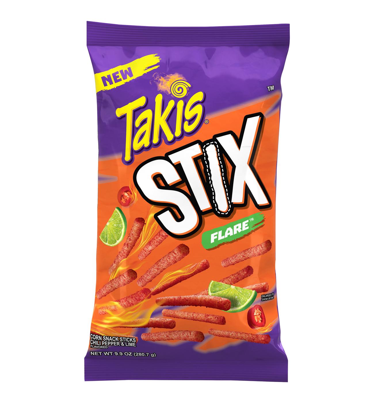 Takis Flare Stix Chili Pepper & Lime Corn Snack Sticks, 4 oz - Foods Co.