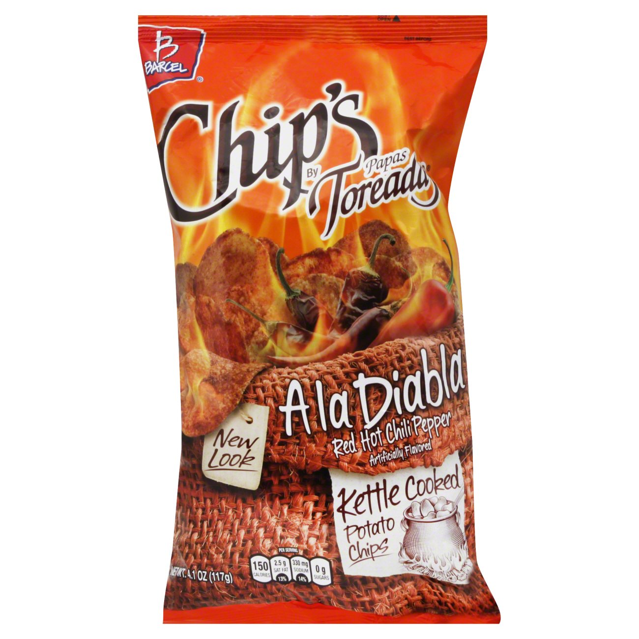 Barcel Chip's by Papa Toreadas A La Diabla Kettle Cooked Potato Chips