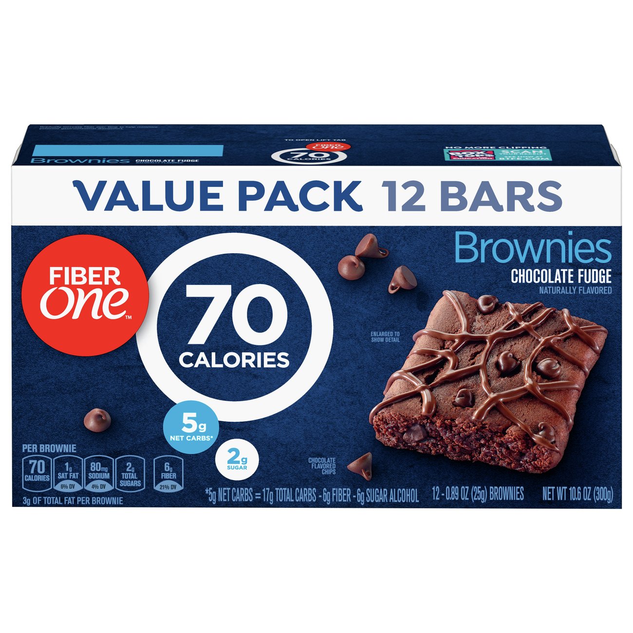 Fiber One Chocolate Fudge Brownies Value Pack - Shop Granola & snack ...