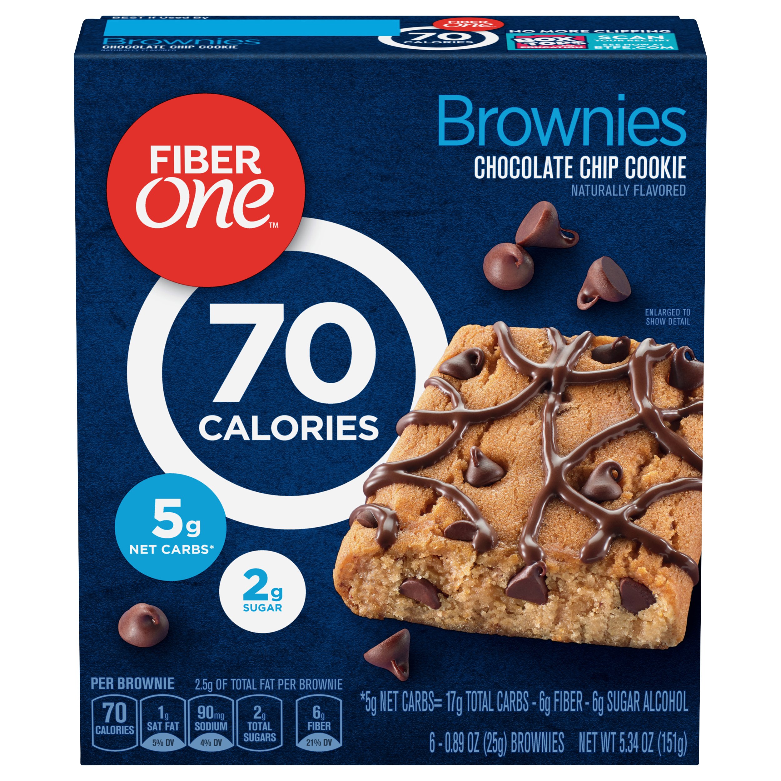 Fiber One 70 Calorie Chocolate Chip Cookie Brownies Shop Granola