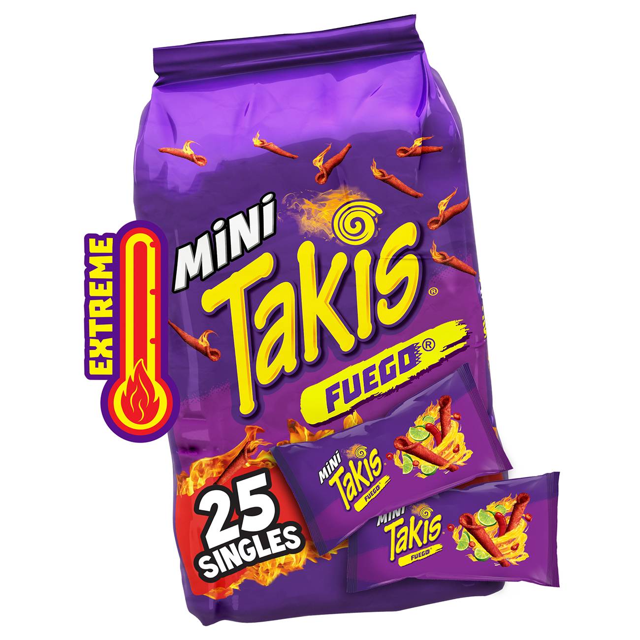 Takis Mini Fuego Hot Chili Pepper & Lime Rolled Tortilla ...
