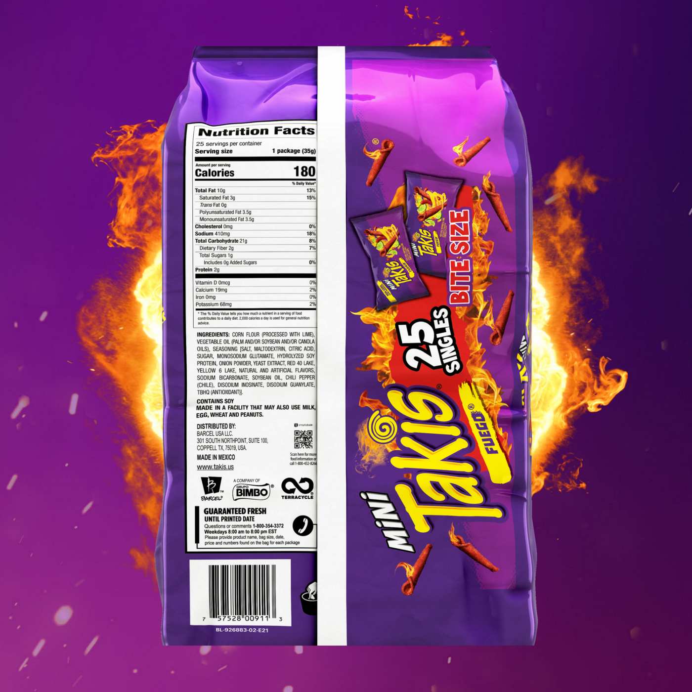 Takis Mini Fuego Hot Chili Pepper & Lime Rolled Tortilla Chips Multipack -  Shop Chips at H-E-B