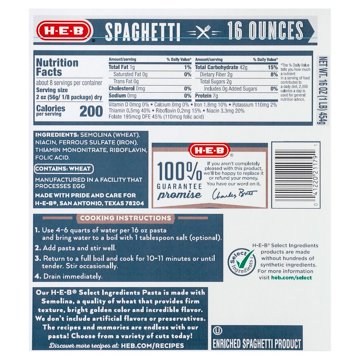 H-E-B Spaghetti Noodles, 16 oz