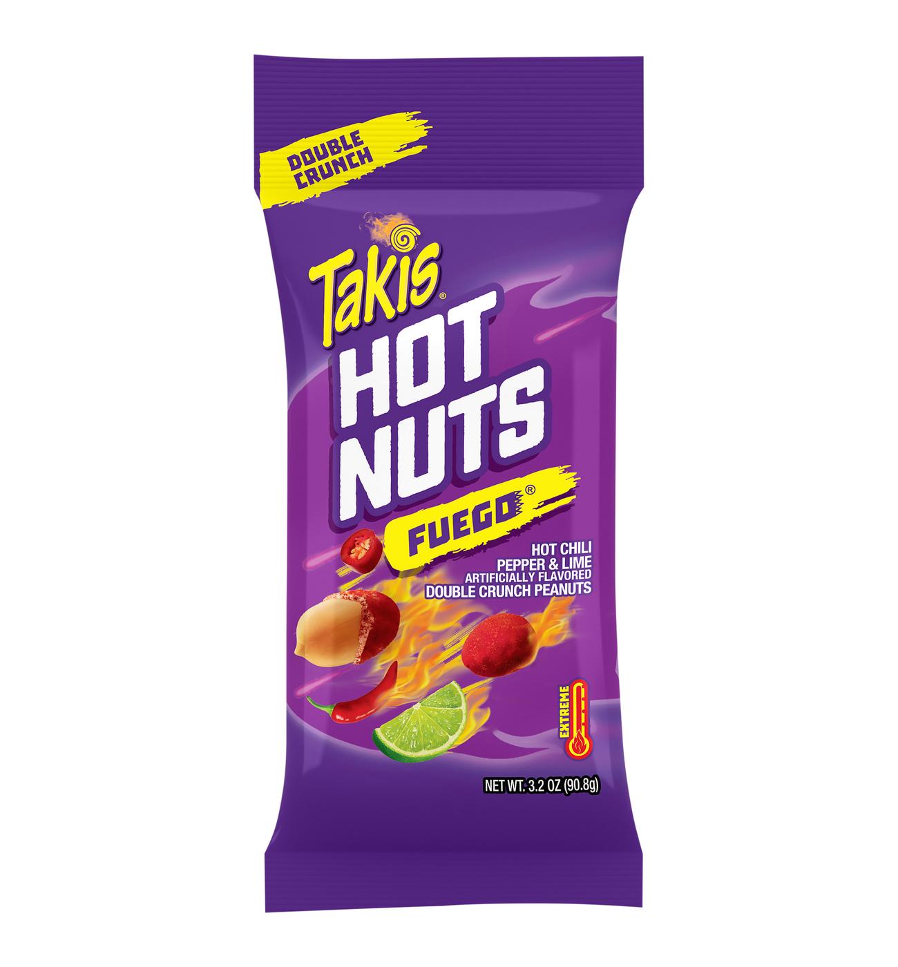 Takis Fuego Hot Nuts Snack Size Pouch - Hot Chili Pepper & Lime Double-Crunch Peanuts; image 1 of 7