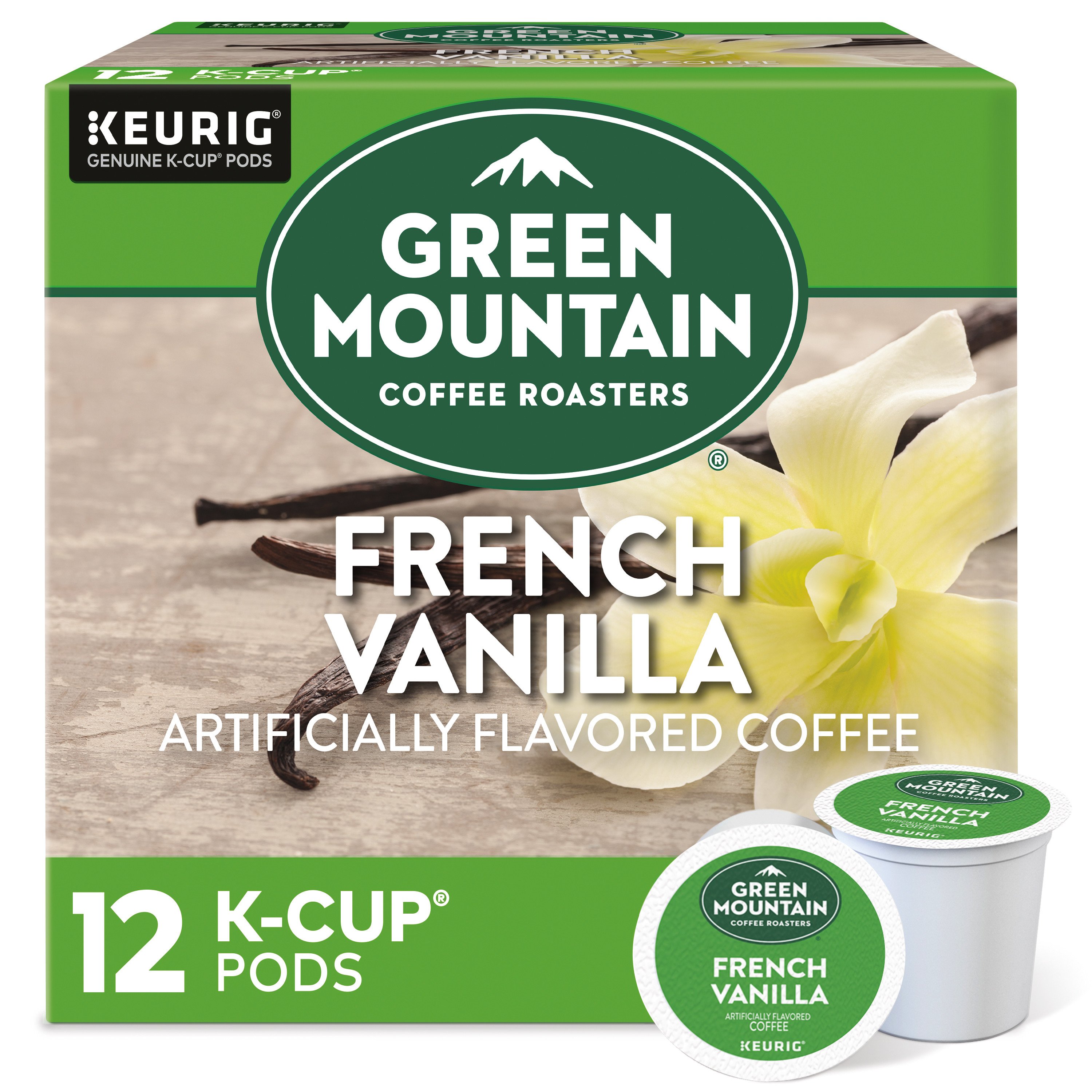 Green Mountain Coffee French Vanilla Flavored Light Roast Single Serve