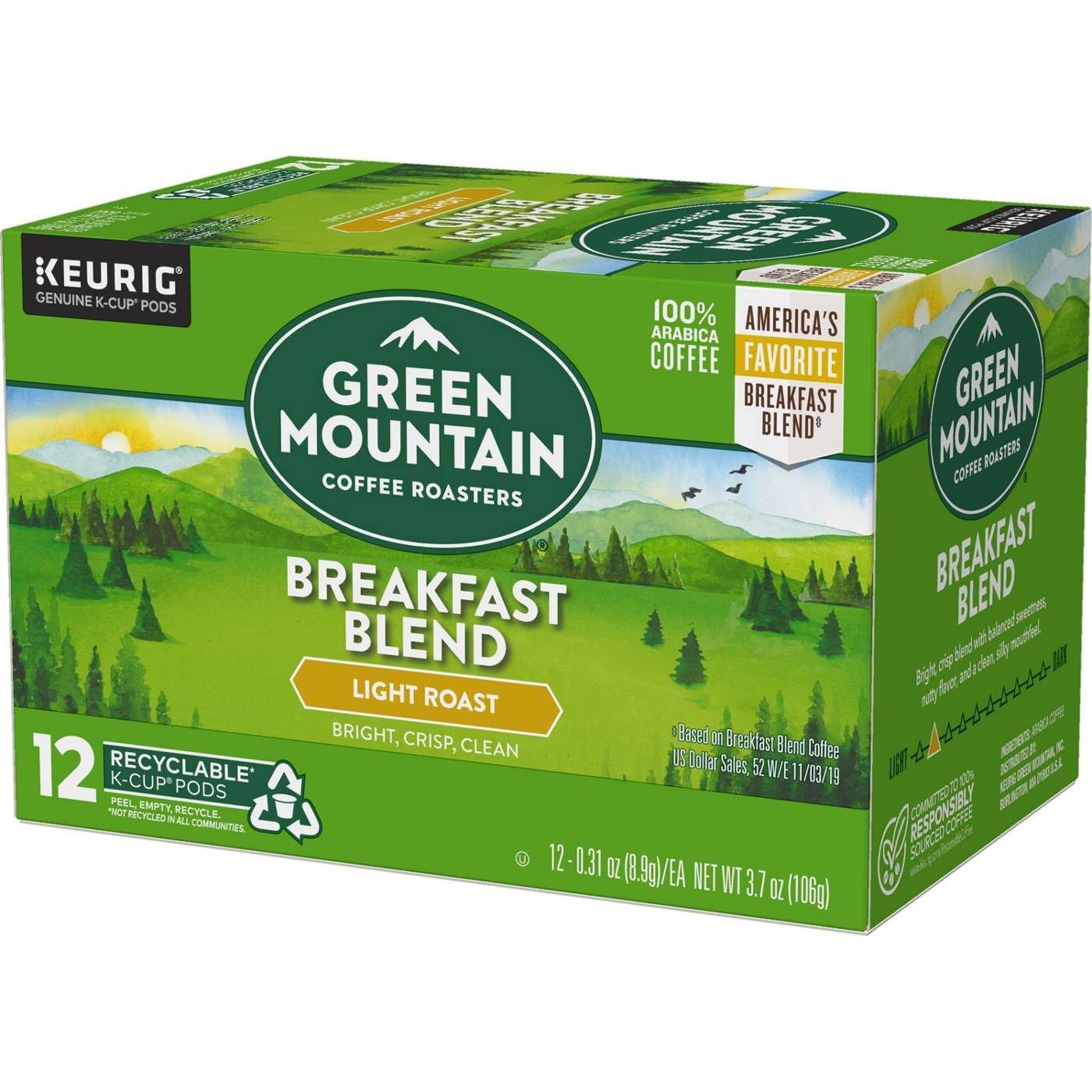 Green Mountain Coffee Breakfast Blend Light Roast Single Serve Coffee K Cups; image 3 of 6