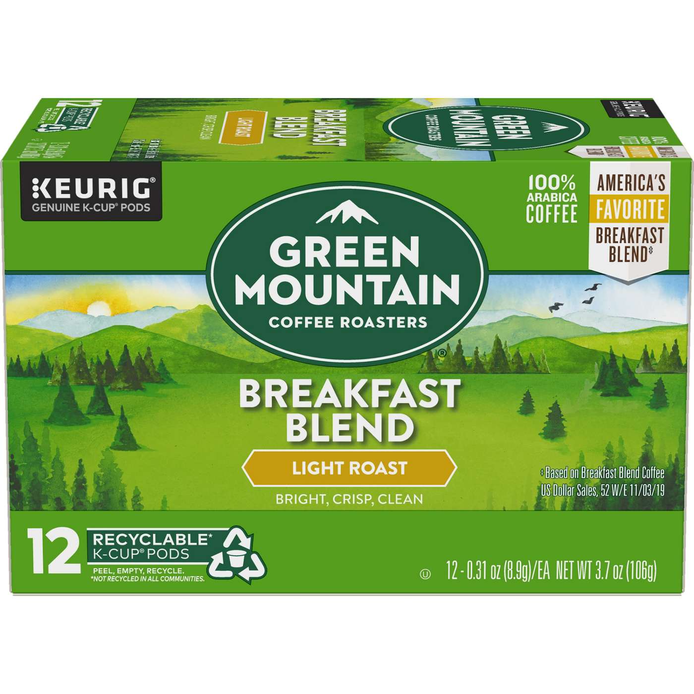 Green Mountain Coffee Breakfast Blend Light Roast Single Serve Coffee K Cups; image 6 of 6