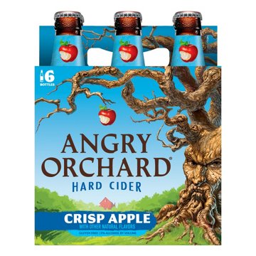 Angry Orchard Crisp Apple Hard Cider 6 pk Bottles, 12 oz