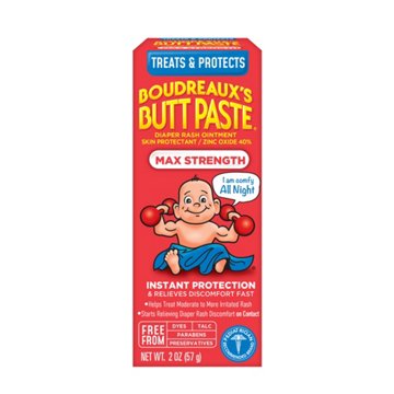 Boudreaux's Butt Paste Diaper Rash Cream Ointment, 2 oz