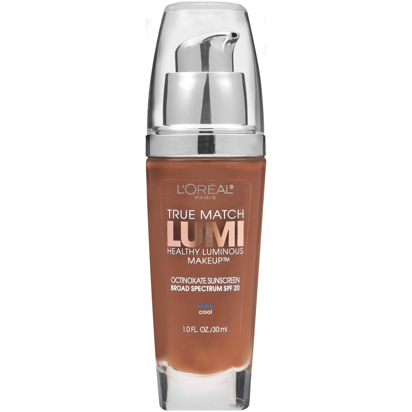 L'Oréal Paris True Match Lumi Healthy Luminous Makeup Medium Coverage C7-8 Nut Brown/Cocoa; image 1 of 2