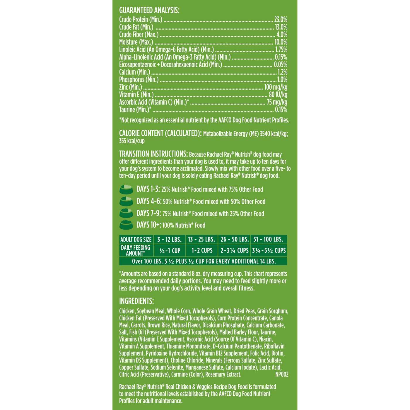 Rachael Ray Nutrish Chicken & Veggies Recipe Natural Dry Dog Food; image 2 of 9