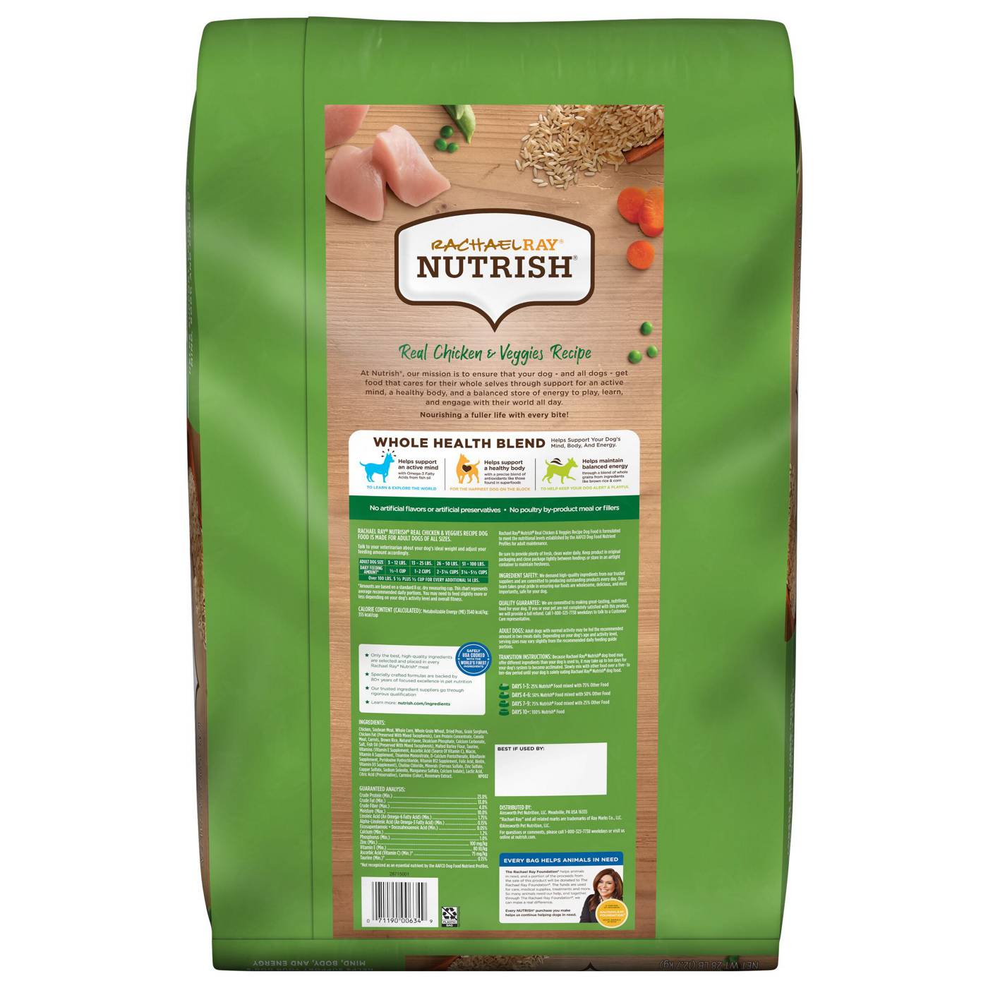 Rachael Ray Nutrish Chicken Veggies Recipe Natural Dry Dog Food Shop Food at H E B