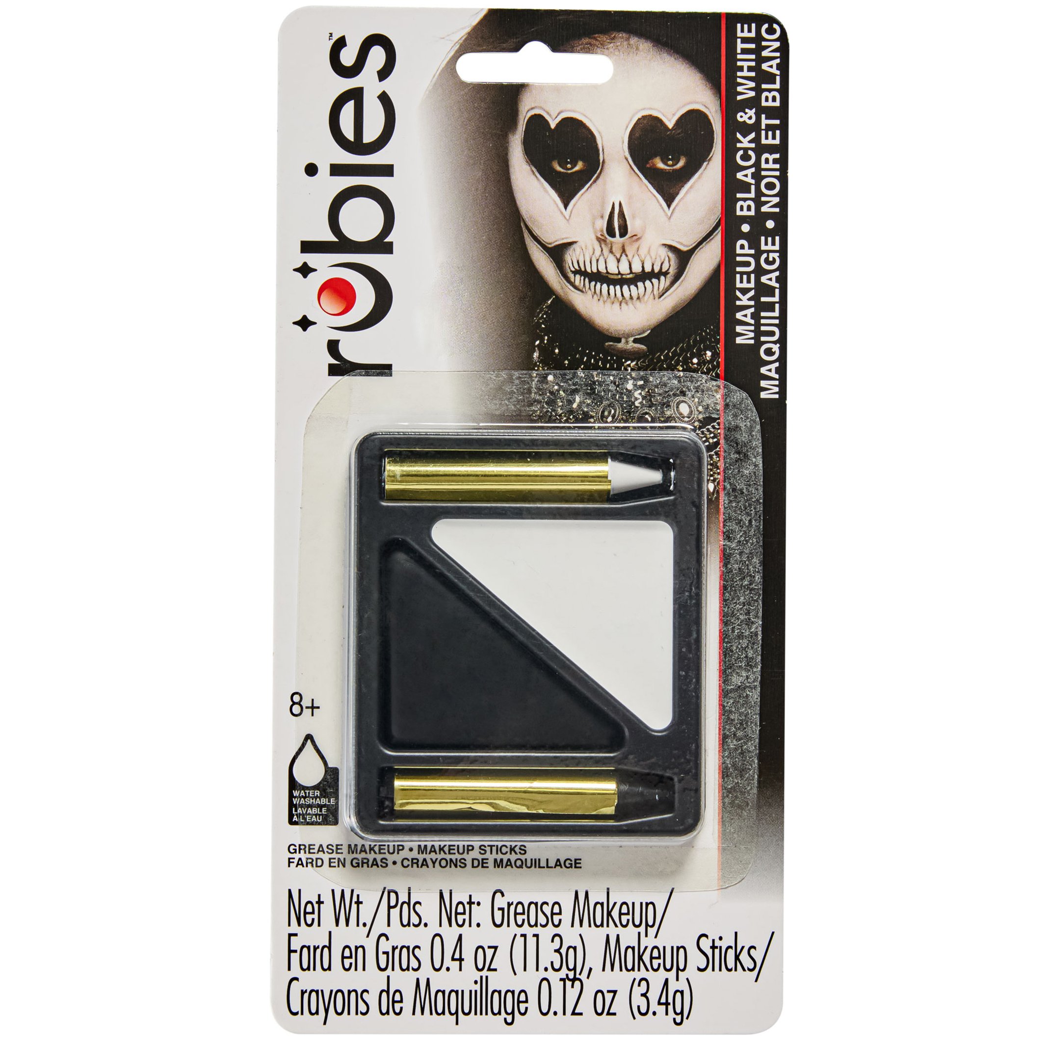 Rubie's Costume Fast Face Halloween Makeup Kit Black & White Shop